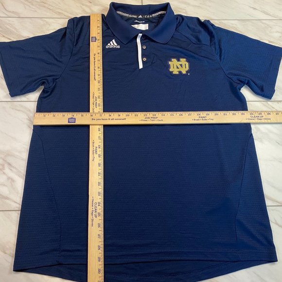 Adidas Notre Dame Fighting Irish Golf Polo Blue Climalite XL - Picture 8 of 8